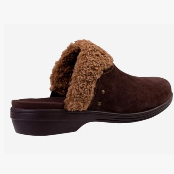 BNWT Revilalign Northridge Brown Suede Slippers Women’s 9.5 Faux Fur Cozy Clogs - Picture 2 of 16